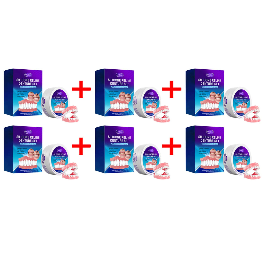 Silicone Temporary Denture Kit – Adjustable False Teeth Smile Temporary Denture Kit Oasis Select 6sets boxed