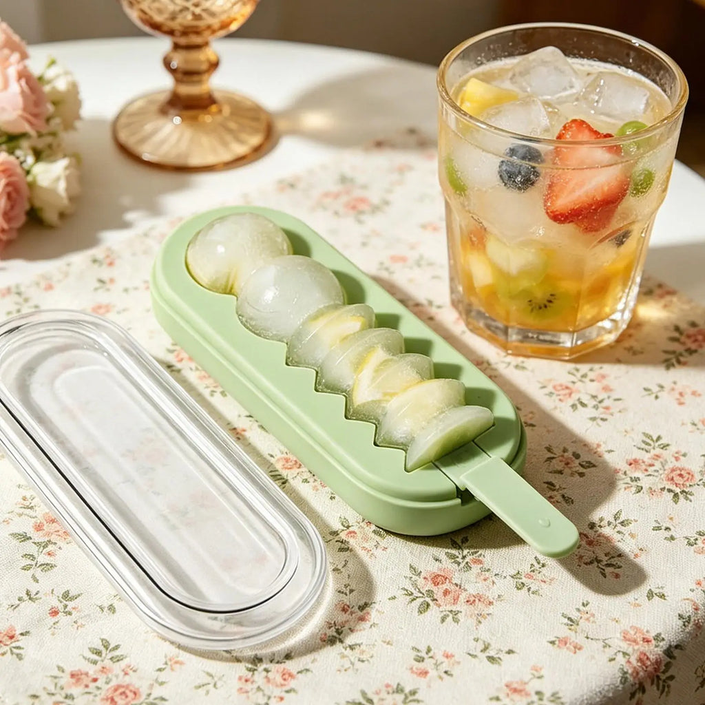 Ice Cream Stick Mold Silicone Ice Cream Mold Ice Ball Homemade Reusable DIY Baking with Cover and Stick Kitchen Tools Oasis Select