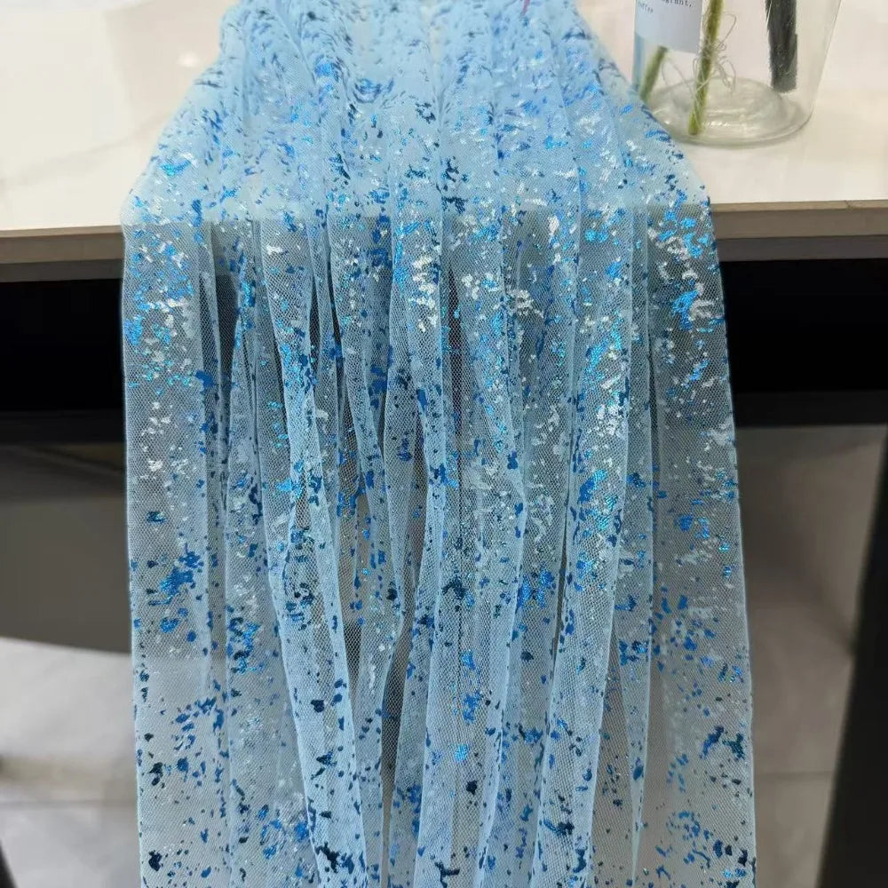 Gold Sequin Glitter Table Runner – Elegant Sheer Tablecloth