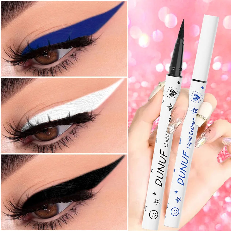 DUNUF 1 Pcs Long Lasting Eyeliner Ultra-fine Smooth Quick Dry Liquid Eyeliner Waterproof, Sweat-resistant and Beginner Friendly Oasis Select