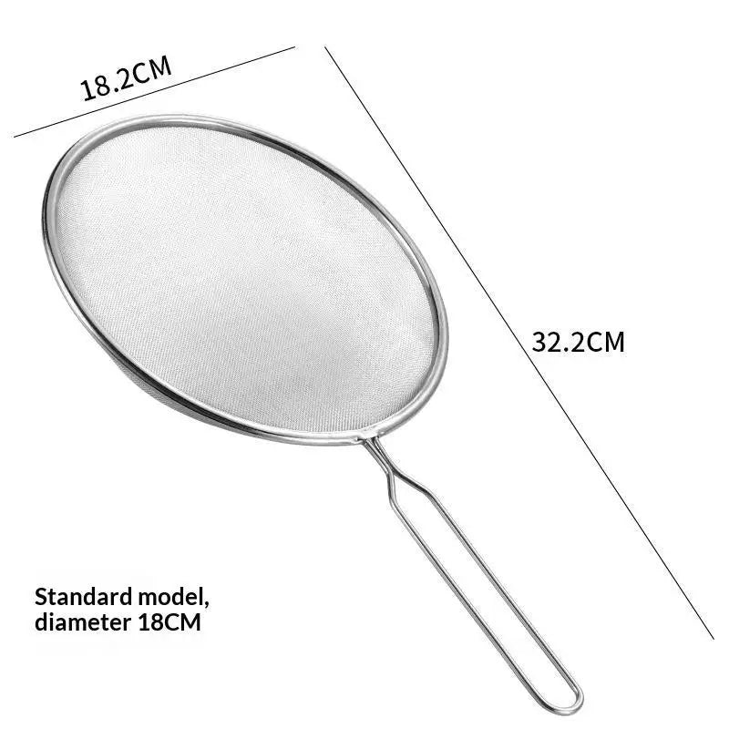 Ergonomic Kitchen Strainer with Non-Slip Handle & Hook Food Safe for Christmas Recipe Prep Fruit Vegetable Draining Oasis Select C
