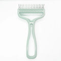 Cat Brush Pet Knot Comb 2 in 1 Dogs Cat Fur Knot Cutter Pets Hair Removal Comb Dog Grooming Shedding Tools Pet Cleaning Supplies Oasis Select Green S