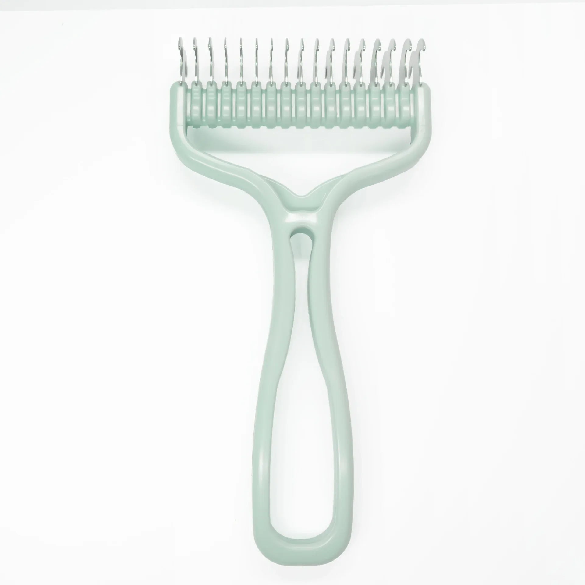 Cat Brush Pet Knot Comb 2 in 1 Dogs Cat Fur Knot Cutter Pets Hair Removal Comb Dog Grooming Shedding Tools Pet Cleaning Supplies Oasis Select Green S