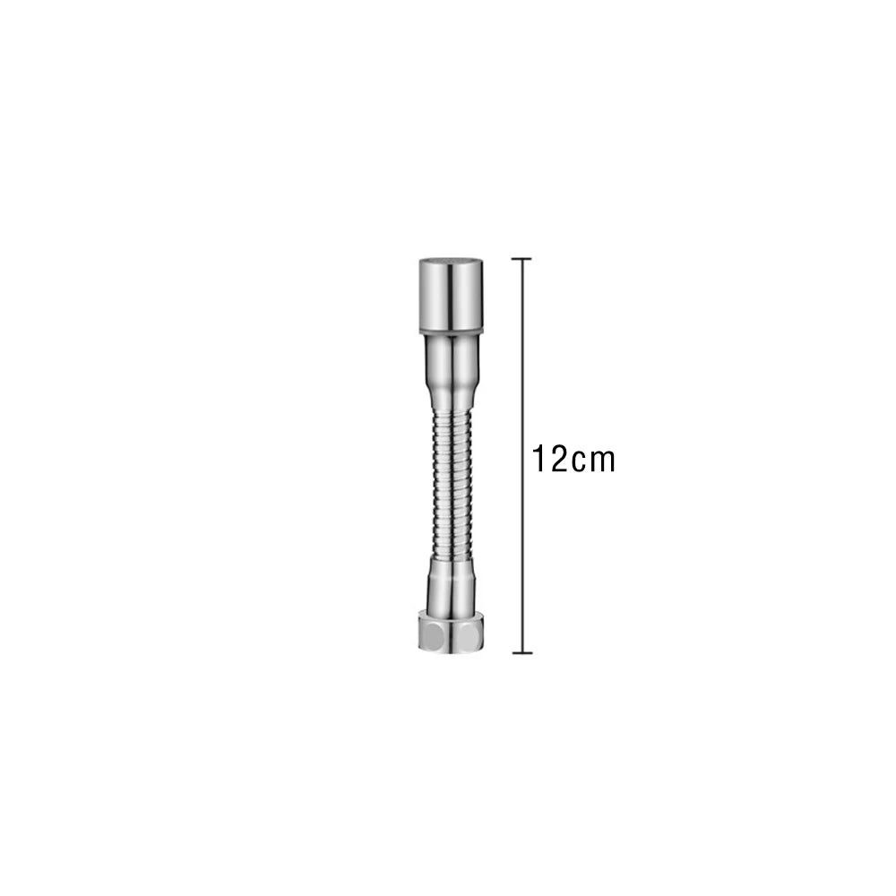 12-50cm Universal Faucet Extender Stainless Steel 360° Rotation Kitchen Sink Anti-Splash Nozzle Aerator Extension Hose 1/2 Modes Oasis Select 12cm