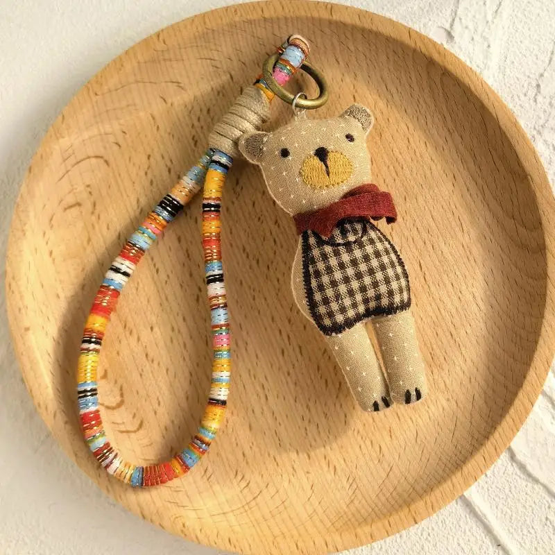 Handmade Cartoon Animal Fabric Keychain | Cute Backpack Pendant Fabric Keychain Pendant Oasis Select G