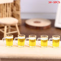 5Pcs 1:12 Dollhouse Miniature Wine Cup Beer Mug Wine Bottle Model Furniture House Decor Toy Oasis Select 3