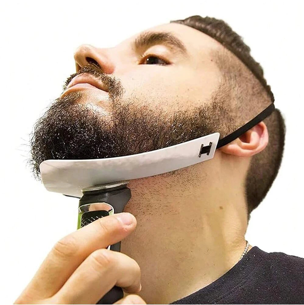 Neckline Shaving Template Beard Shaper Neckline Guide & Trimmer Kit with Stencil for Men's Goatee and Mustache Grooming Oasis Select