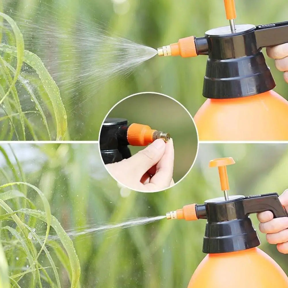 0.8/1.5/2/3L Garden Pressure Sprayer Portable Hand Pump Sprayer Watering Can with Adjust Nozzle for Garden Lawn, 2 Spray Mode Oasis Select