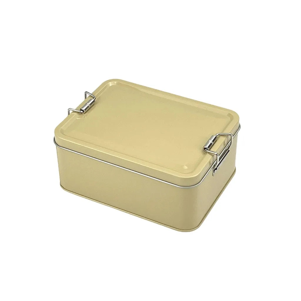 Rectangular Tinplate Storage Box with Lid & Buckle | Gift Tin