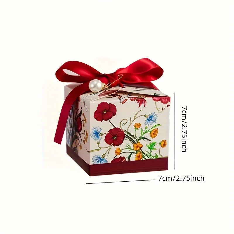24/12pcs, Deluxe Flower Candy Box, Wedding Candy Box, 2.75x2.75in, Chocolate, Engagement, Party, Party, Christmas Halloween Oasis Select