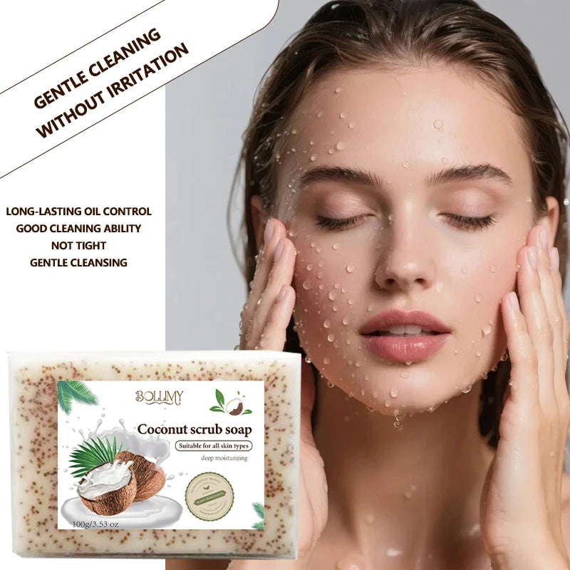 Coconut particle soap, gentle cleansing, bathes the whole body, softens rough skin, moisturizes and smooths the skin Oasis Select