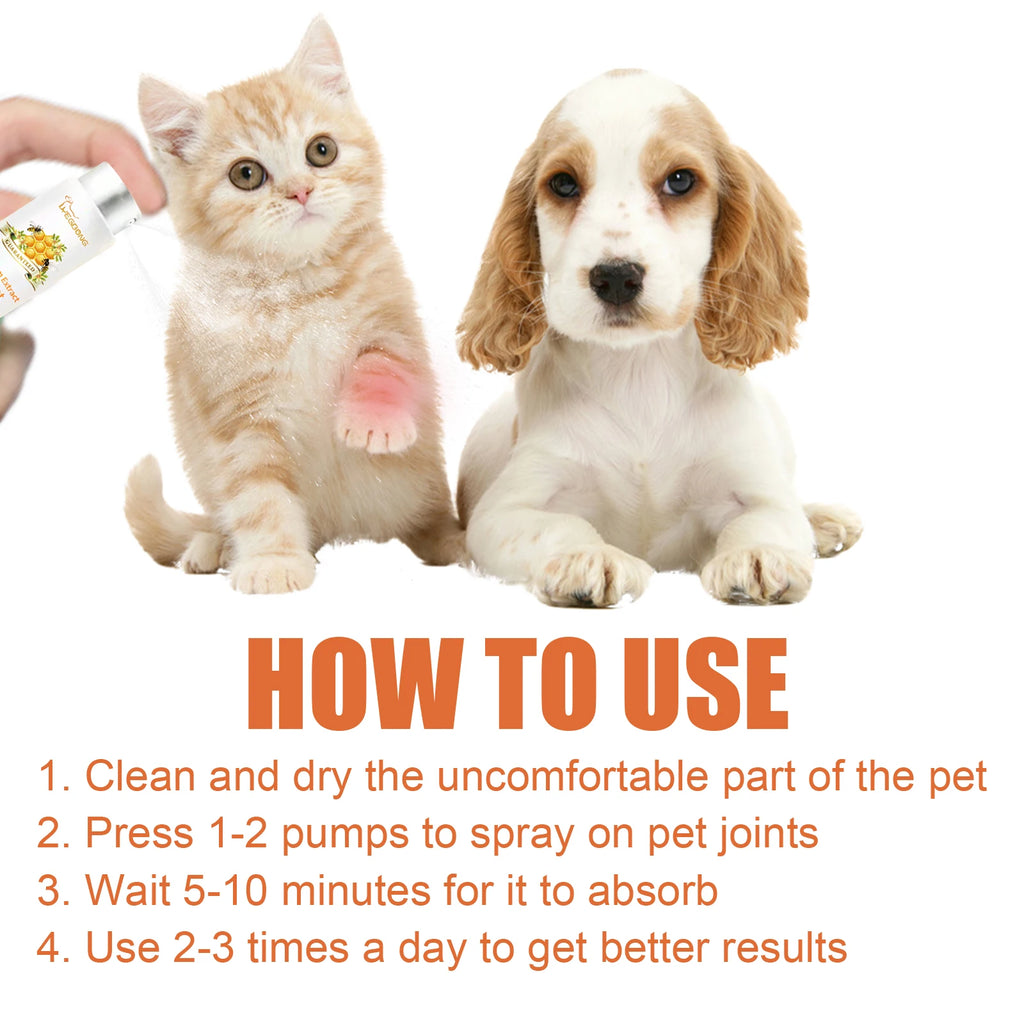 Bee Venom Pet Joint Repair Spray for Pets Relieves Discomfort and Strengthens Weak Muscles Promotes Flexibility Pet Bone Care Oasis Select