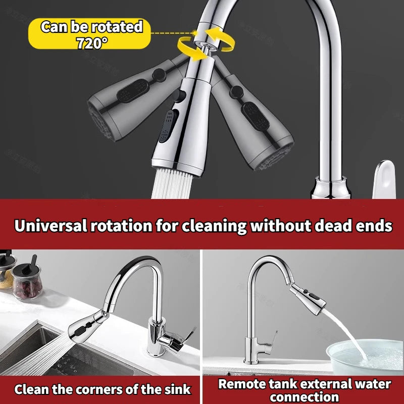 Kitchen Faucet Extender With Filter Function Universal 720° Rotate Aerator Splash Filter Washbasin Faucet Bubbler Nozzle Aerator Oasis Select