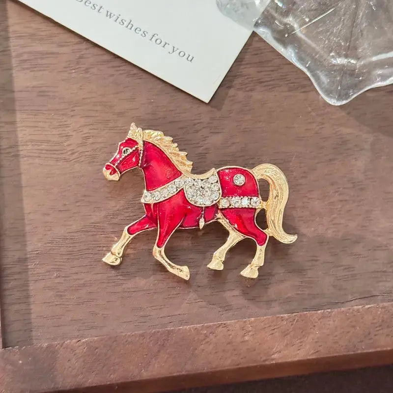 Creative Animal Horse Brooch Fashion Personality Pony Pin Men And Women Accessories Holiday Gift Oasis Select XY-10