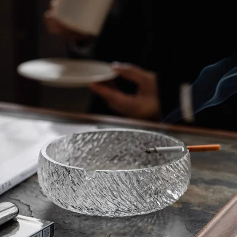 Glass ashtray Creative crystal home living room office Light luxury commercial hotel ashtray Oasis Select