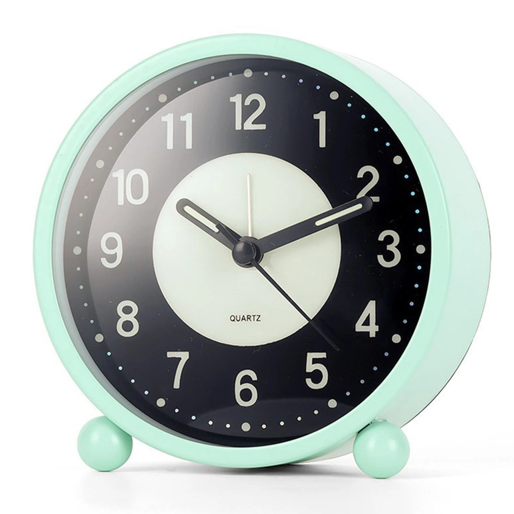 Retro Glow-in-the-Dark Battery Desk Alarm Clock – Silent