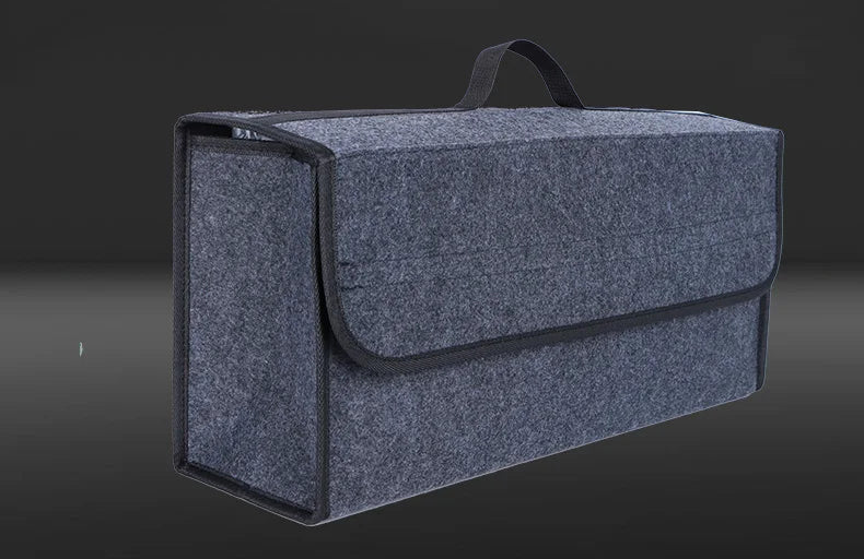 Large Anti Slip Compartment Boot Storage Organizer Tool Car Storage Bag Car Trunk Organizer Soft Felt Storage Box Accessories Oasis Select Grey