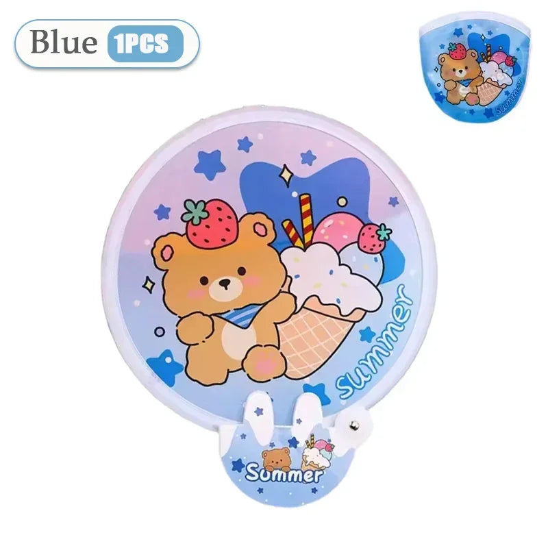 1-20PCS Mini Handheld Folding Fan with Handle Cute Portable Chinese Style Summer Cooling Gift for Travel Outdoor Party Essential Oasis Select Blue-1PC