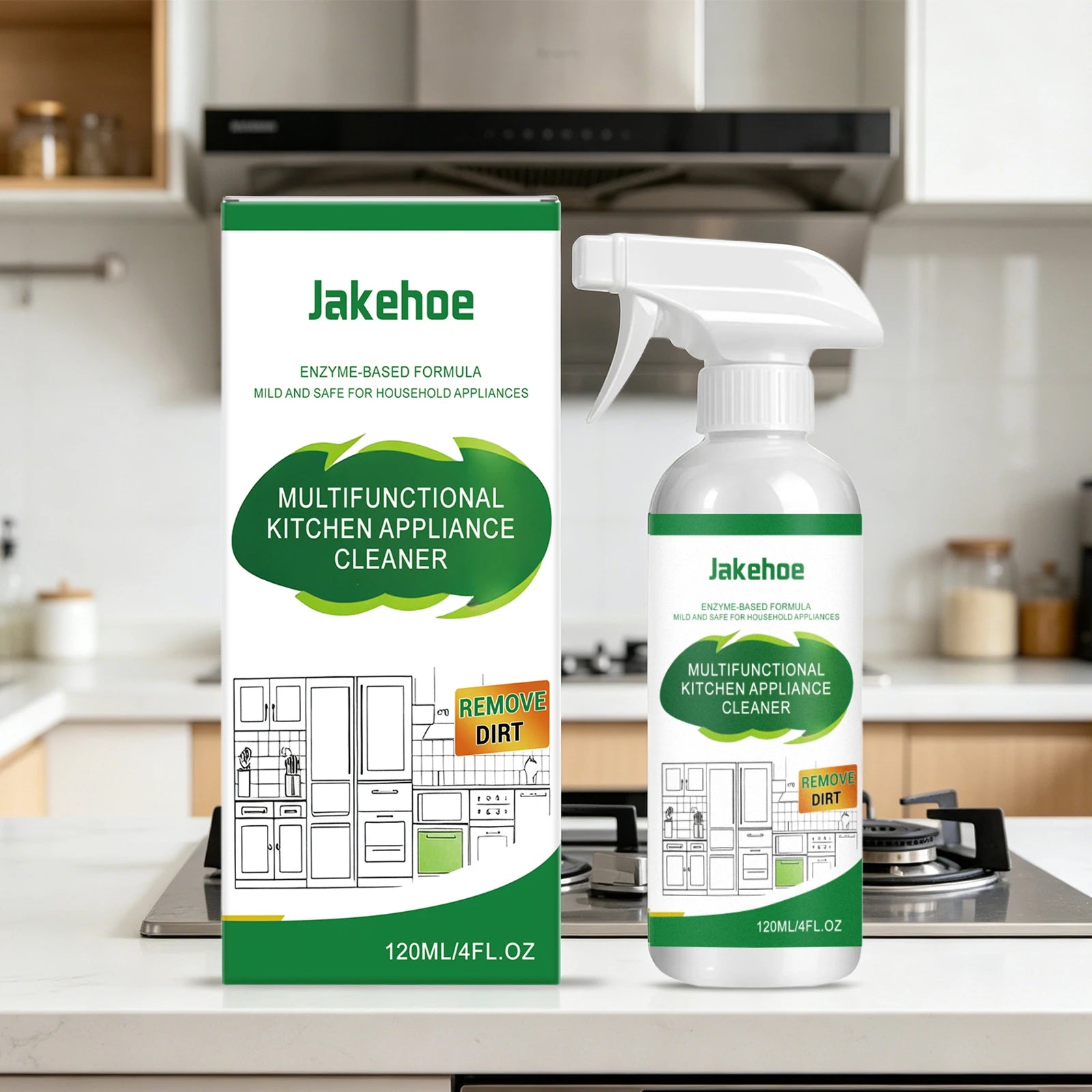 Kitchen Appliances Cleaner for Stovetops, Ovens, And Range Hoods Remove Dirt Grease Enzyme Based Cleaning Spray Cleaning Tools ﻿ Oasis Select