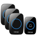 CACAZI New Wireless Doorbell Waterproof 300m Range US EU UK Plug-in Home Intelligent Door Bell Chime 1 2 Button 1 2 3 Receivers Oasis Select B 1Button 3Receiver EU Plug