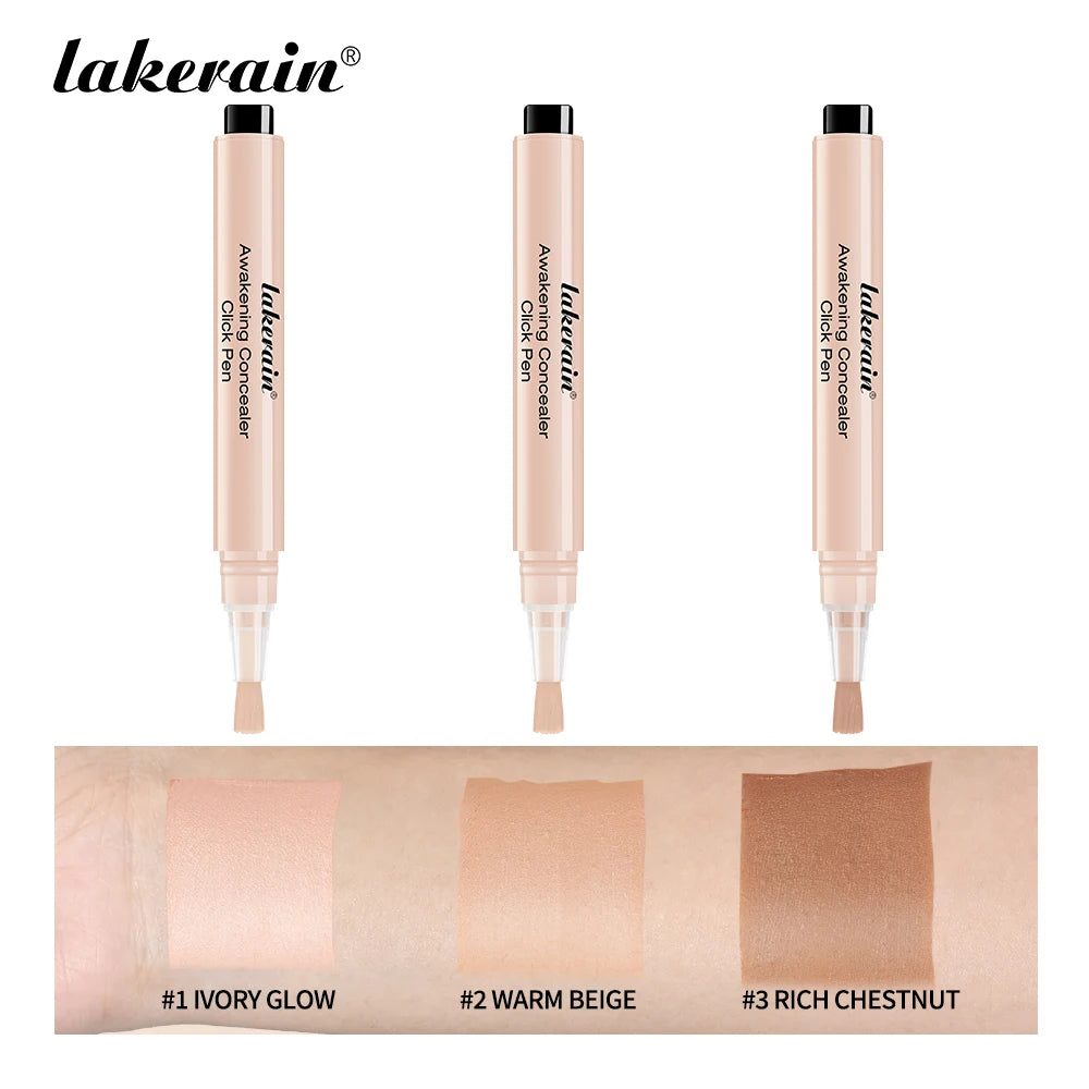 3 Colors Liquid Press Concealer Pen Detail Covering Acne Dark Circles Even Skin Tone Brightening Foundation Face Holding Makeup Oasis Select