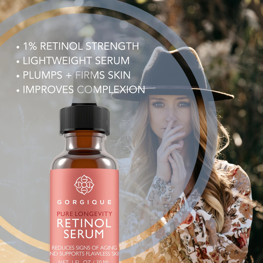 GORGIQUE Retinol Face Serum – Witch Hazel, Ginseng & Myrtle Oil