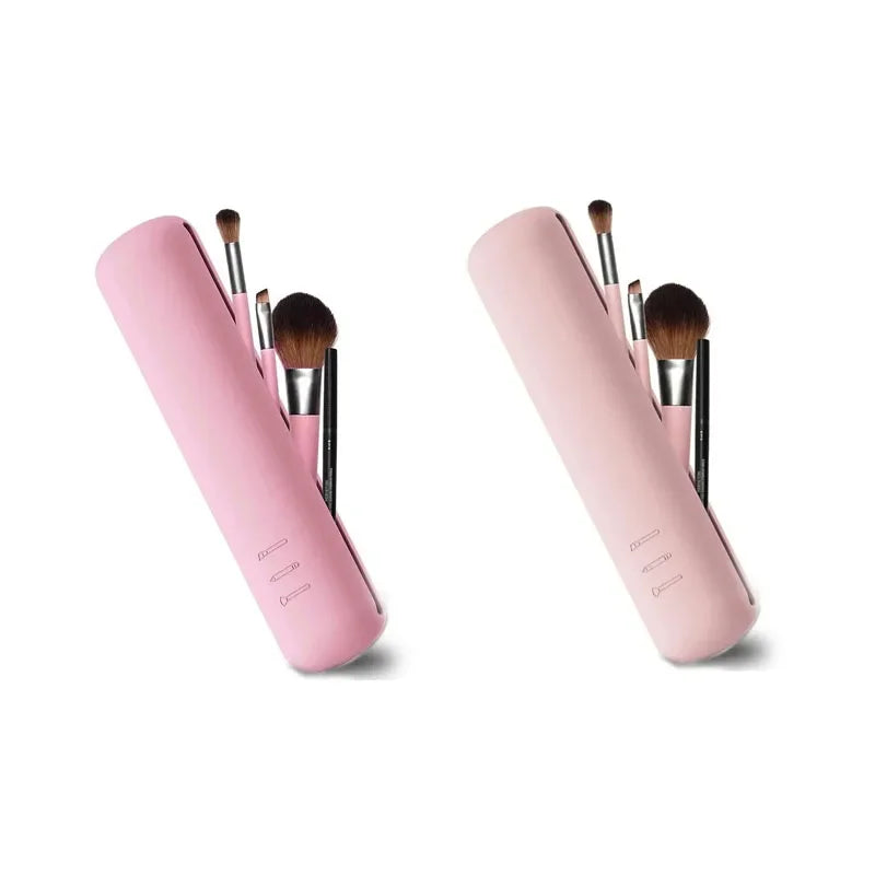 1/5pcs Silicone Brow Pencil Case Makeup Brush Eyeshadow Brush Storage Set Dust-Proof Simple Portable Travel Bag Specific Oasis Select 04-05