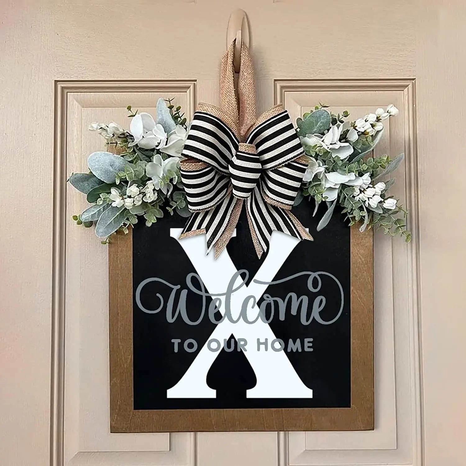 26-letter Personalized Front Door Decoration Door Hangings Layout Props Wooden Crafts Pendants Oasis Select X 40X40CM