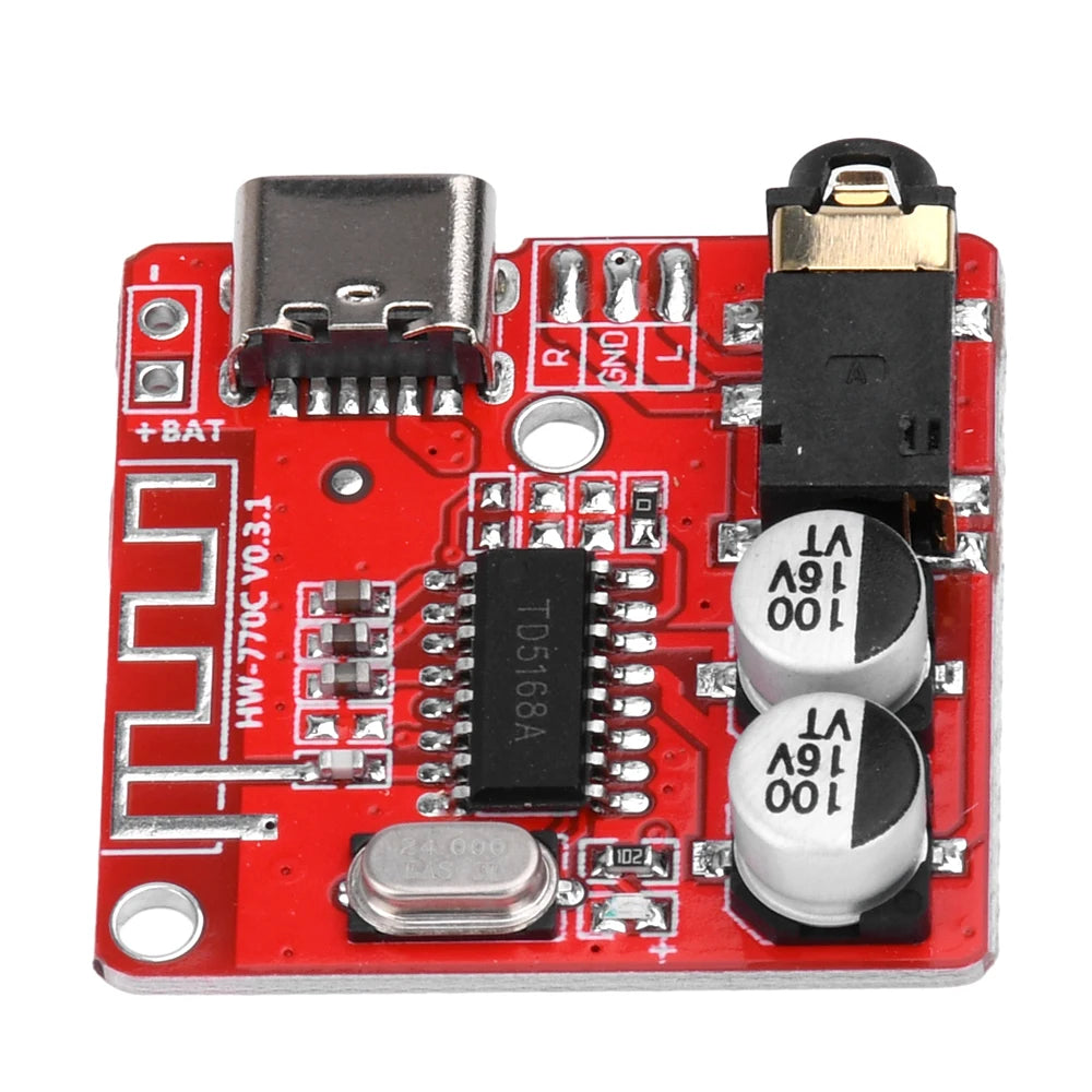 3W Bluetooth 5.1 Audio Receiver Board MP3 Lossless Decoder Board Wireless Stereo Speaker Amplifier Music Receiver Module 3.7-5V Oasis Select