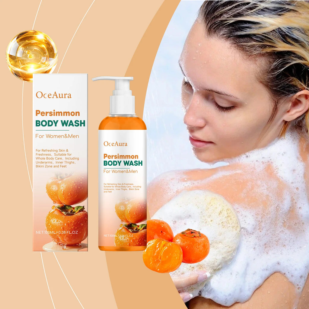 OceAura Persimmon Shower Gel – Odor Control & Brightening Body Wash Oasis Select