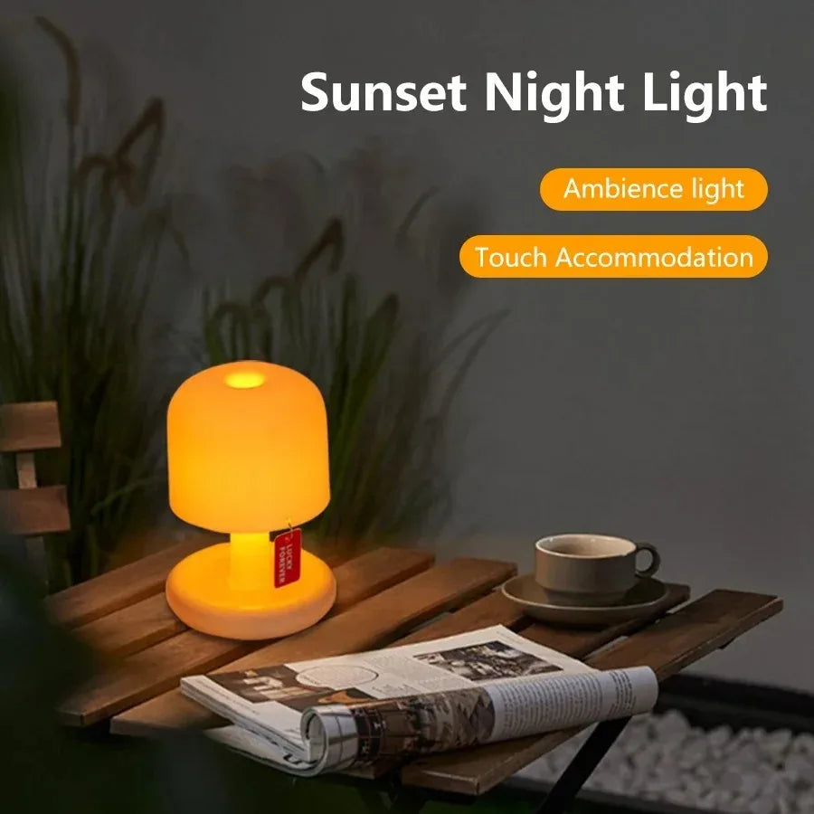Sunset LED Night Light – Rechargeable Touch Table Lamp LED Night Light Oasis Select