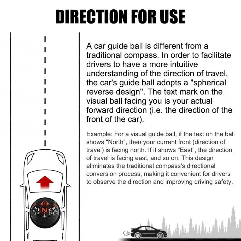 Car Dashboard Compass With Slope Meter 2-In-1 Foldable High Precision Navigation Car Mount Compass Ball Compass For Vehicle Boat Oasis Select