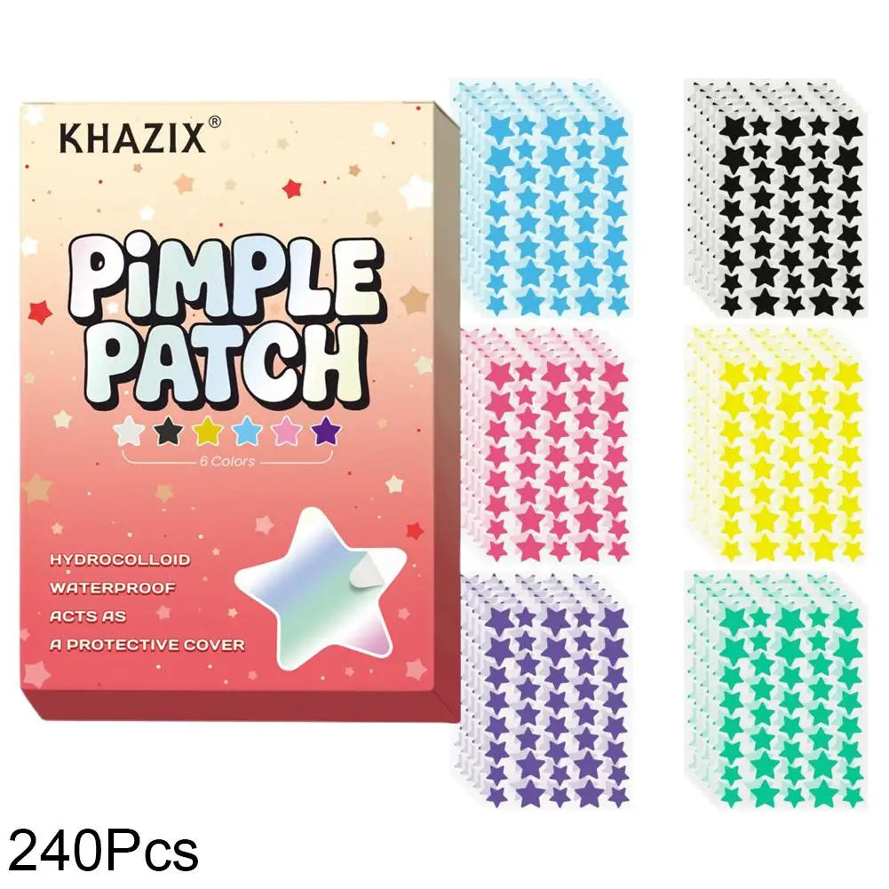 Colorful Star Pimple Patches 240/280pcs – Hydrocolloid Acne Stickers Acne Pimple Patches Oasis Select D-240pcs