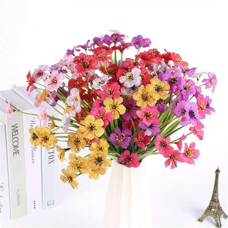 Aesthetic Violet Fall Flowers Eucalyptus Realistic Artificial Flower Front Porch Fake Mum For Outdoor Planters Oasis Select
