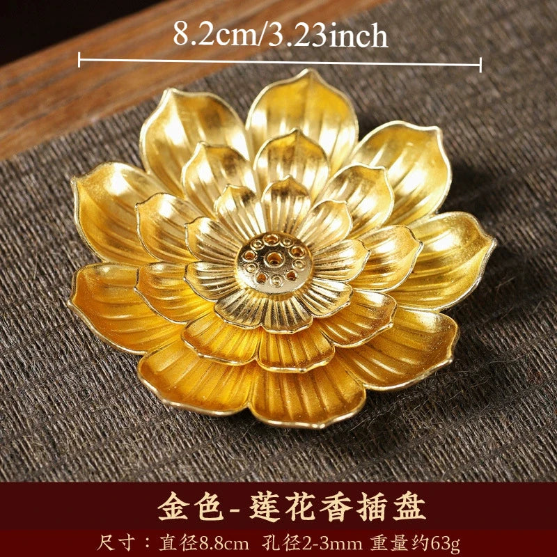 Metal Zen Lotus Buddha Incense Burner Incense Diffuser Incense Stick Holder Censer Buddhist Aromatherapy Use In Office Teahouse Oasis Select L2