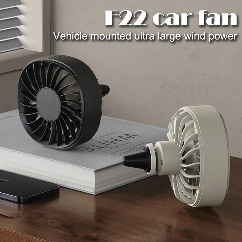 Powerful Cooling Solution; USB Car Vent Fan with Adjustable Speeds and Light; Ideal for Rear Seat Heat Dissipation Oasis Select