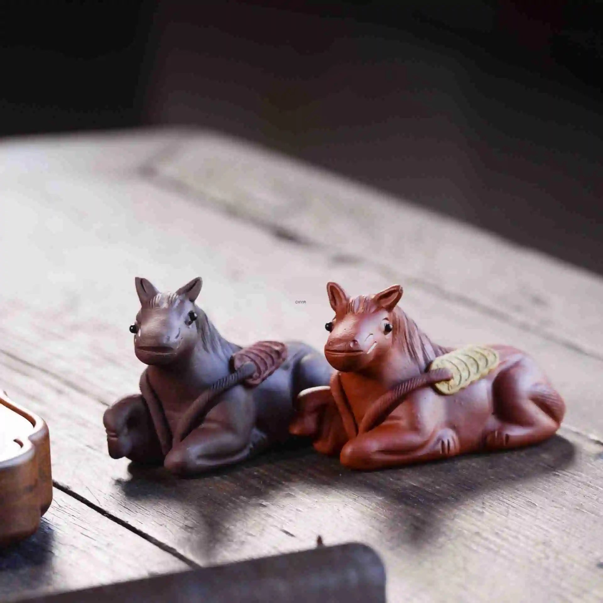 Tea Pet Get Rich Zodiac Small Figurine Handmade Sculpture Tea Set Table Decoration Craft Oasis Select