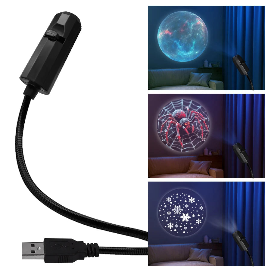 USB Projection Night Light – Planet, Halloween & Christmas Lamp Projection Night Light Oasis Select