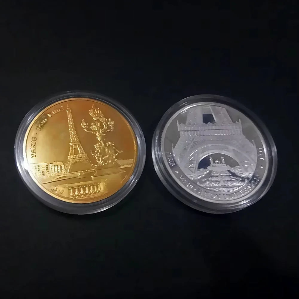 Paris Eiffel Tower Coin Collection Travel Collection Commemorative Coins Commemorative Coins Non-currency Oasis Select