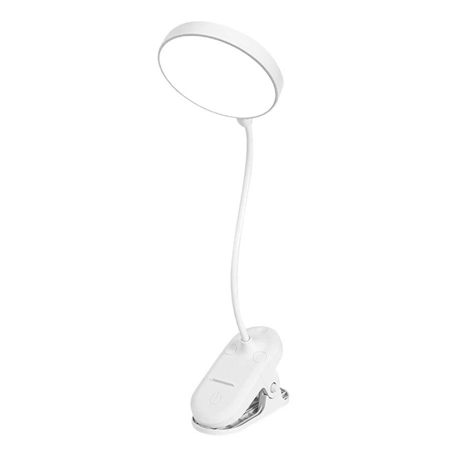 GGBEE LED Clip-On Desk Lamp – USB Dimmable Reading Light Clip-On Desk Lamp Oasis Select White