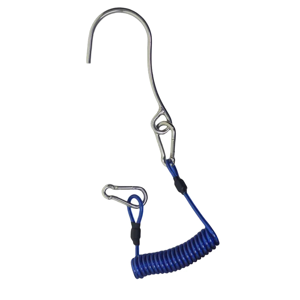 Scuba Diving Reef Double Hook Spiral Coil Lanyard Drift Hook Diver Underwater Safety Tool Oasis Select Single Hook T2