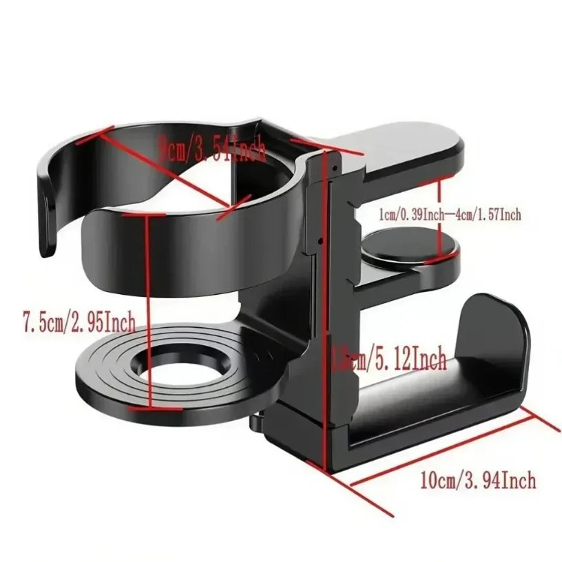 2 IN 1 Slip Cup On Headphone Holder Desk Cup Holder Adjustable Non For Desk Office Supplies Workspace Under Desk Clamp Oasis Select