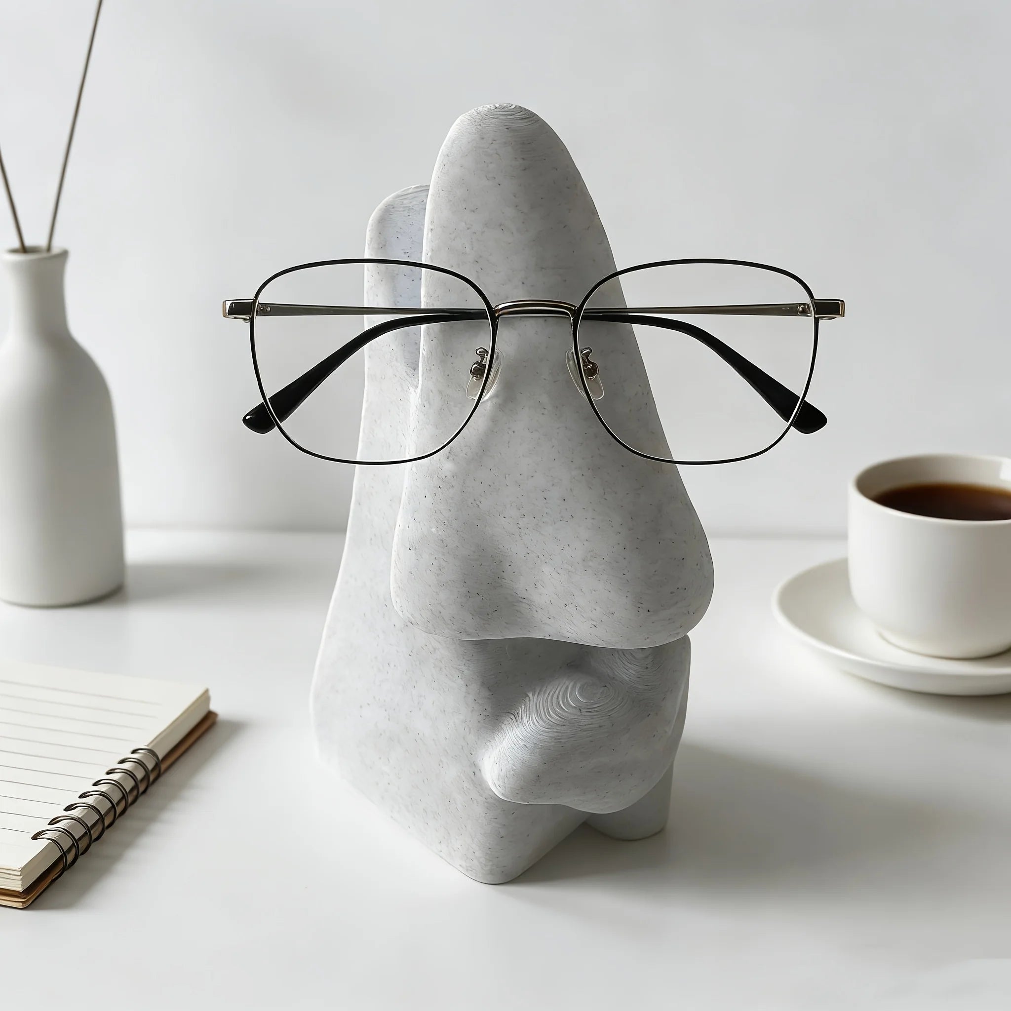 3D Printed Marble Texture Glasses Stand Creative Eyeglass Holder Elegant Plastic Glasses Stand Office Home Decor Lovely Gift Oasis Select