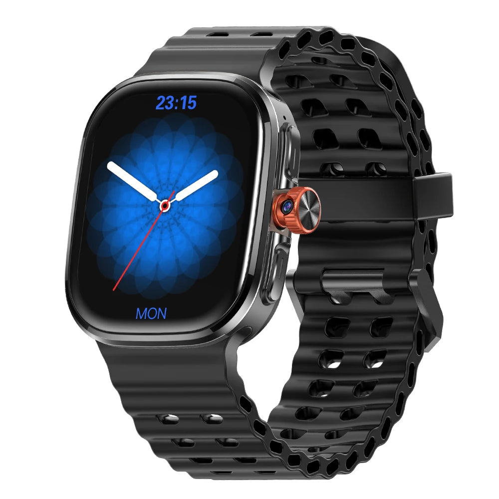 M99 Mini Android 13.0 Smart Watch 2.2inch Smartwatch With Touch ID Fingerprint recognition GPS WIFI Sim Card Slot Rotary Camera Oasis Select M99 Mini Black 32GB 512GB
