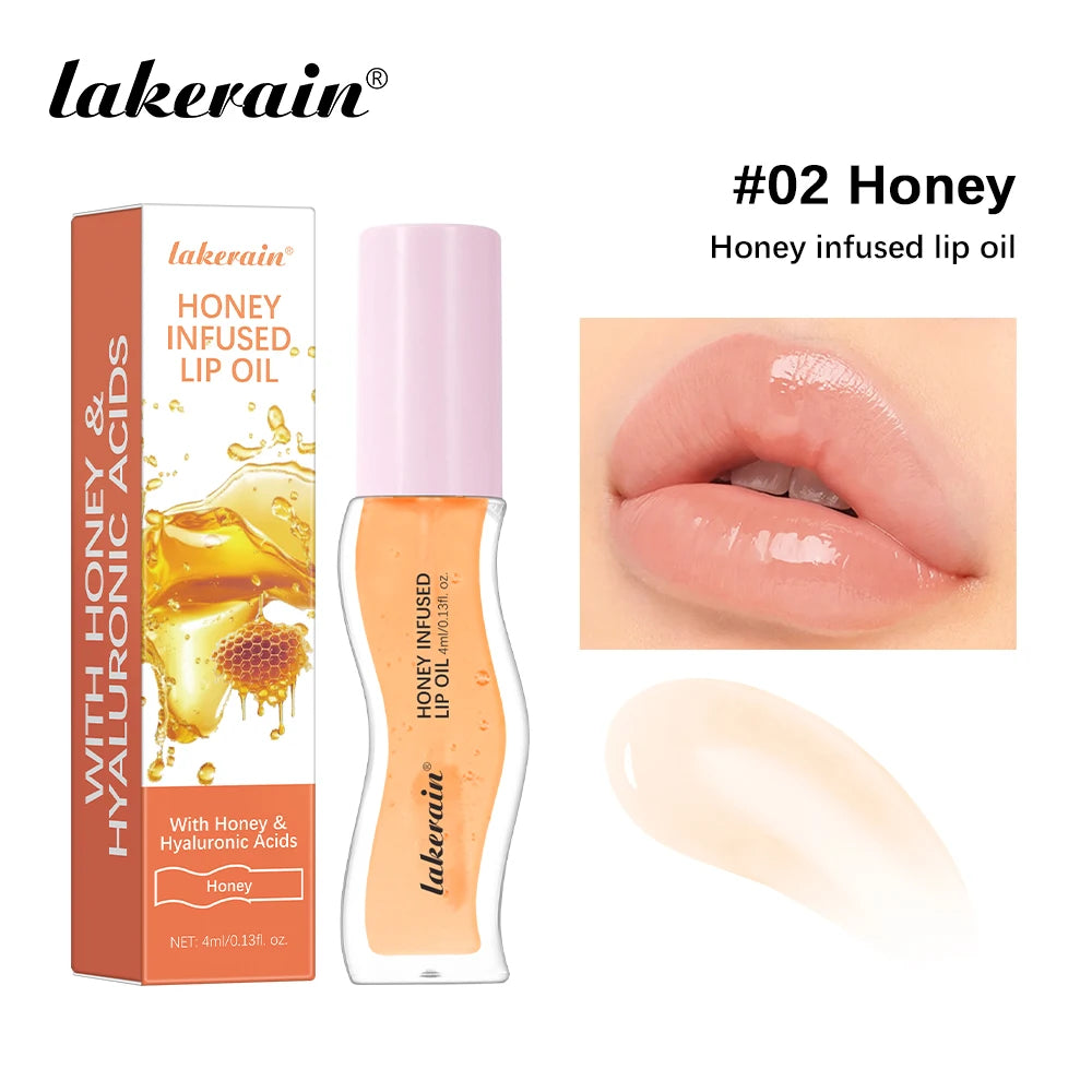 Moisturizing Lip Gloss Oil Nourishes Hydrates Glossy Lips Care Lipstick Plumping Exfoliating Pink Plumping Gloss Oil Makeup Oasis Select 2 Honey