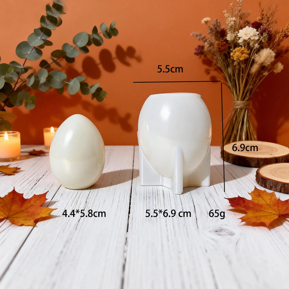 Easter Egg Candle Silicone Mold Three-dimensional Embossed Egg Diy Aromatherapy Plaster Handmade Soap Baking Mold Oasis Select E