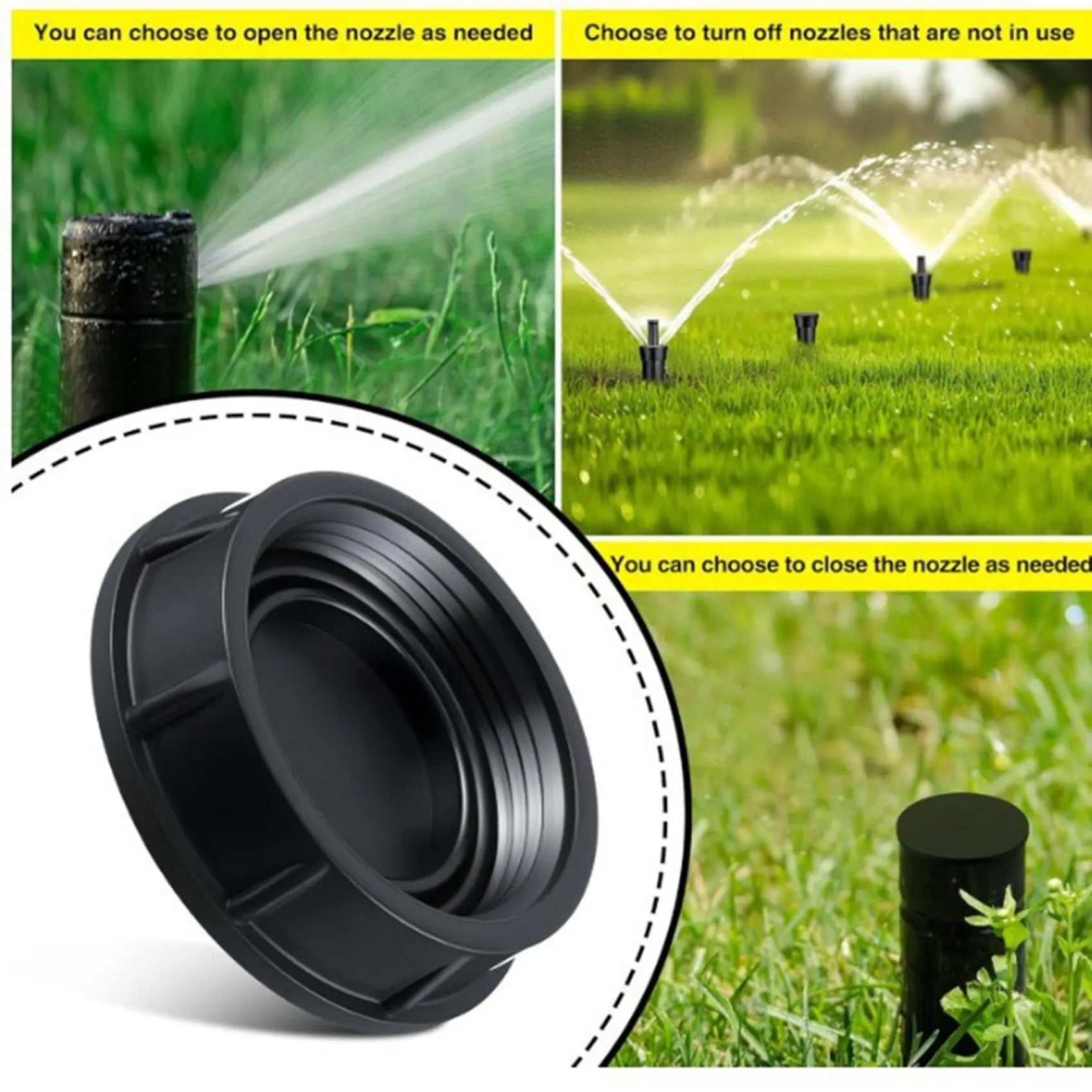 2026-WISH 10 Pack Sprinkler Head Cap For Hunter Pro Spray Sprinklers, Spray Shut Off Cap,Black Spray Head Cap Oasis Select Default Title