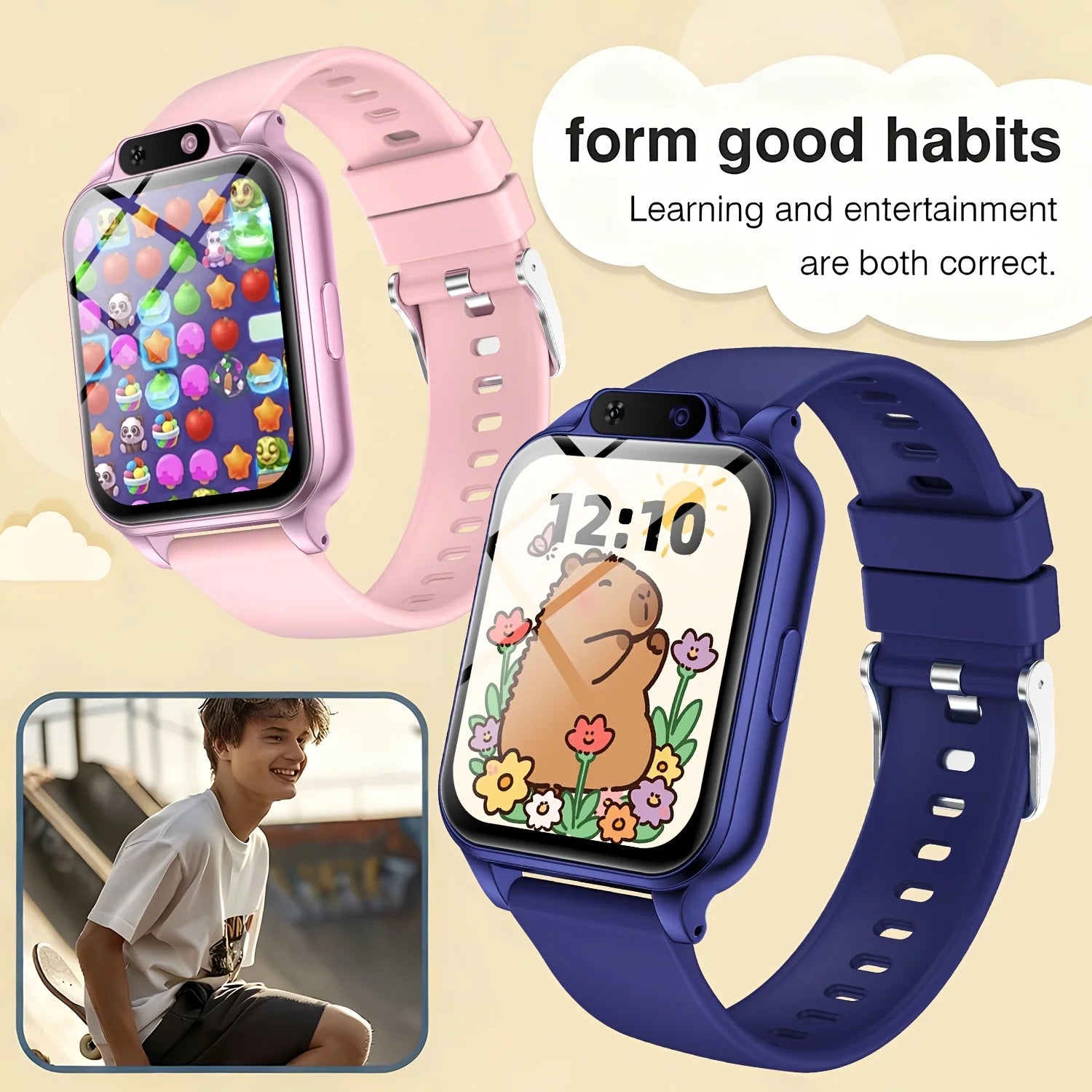 ERUN Kids Smart Watch 2026 – Pedometer, Flashlight & Calculator