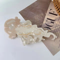 1Pcs New Shark Jellyfish Hair Clip Acetate Labge Marine Life Hair Claw Summer Beach Colorful Hair Accessories Women Girls Oasis Select beige