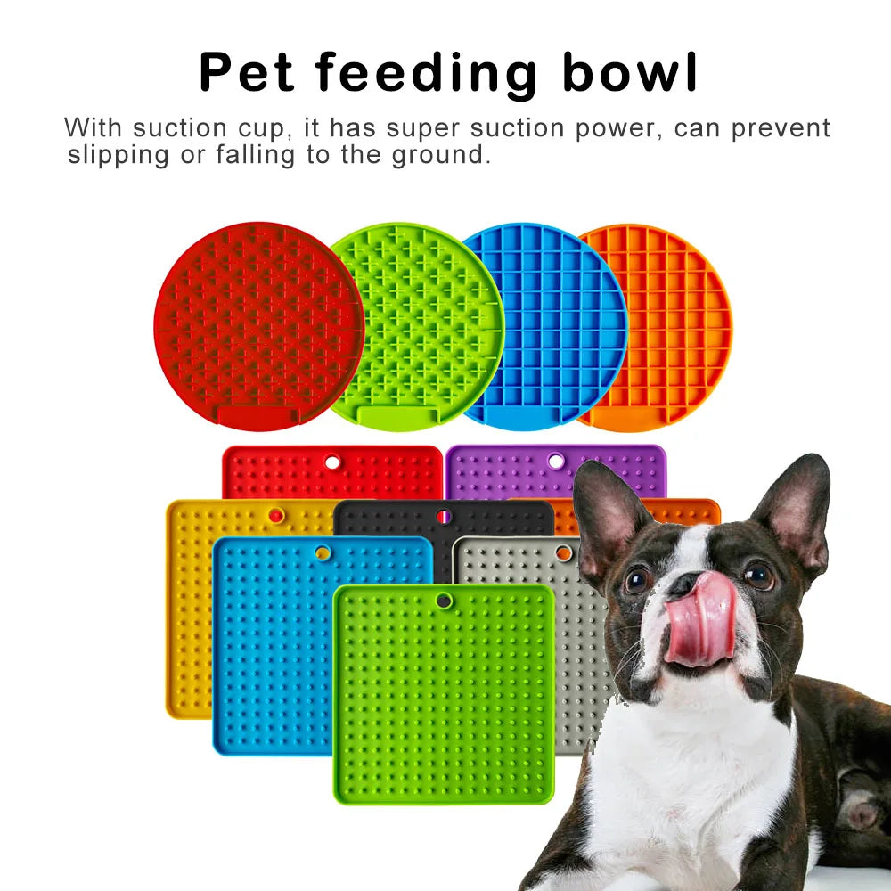 Mat For Dogs Cats Slow Food Bowls Silicone Pets Feeding Lick Pad Pet Slow Feeder Anxiety Food Container Lickimat for Dogs Puppy Oasis Select